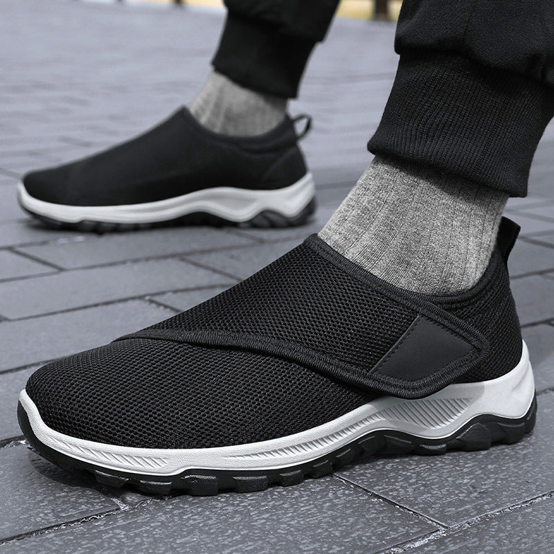 Herren nan atmungsaktiver Slip-On Mesh-Sneaker mit Klettverschluss, gepolsterter Komfortsohle und rutschfester Profilsohle Echo Archiv