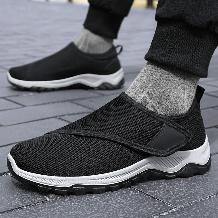 Herren nan atmungsaktiver Slip-On Mesh-Sneaker mit Klettverschluss, gepolsterter Komfortsohle und rutschfester Profilsohle Echo Archiv
