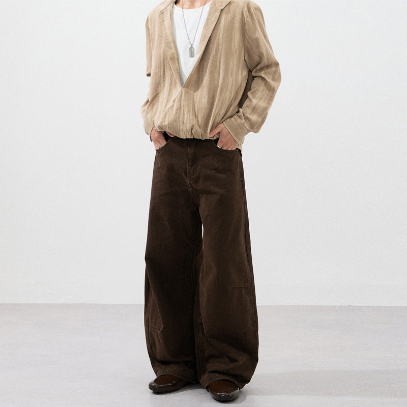 Herren Ultraweite Baggy-Hose mit markanter Schrittpasse und verstärkten Kniepanelen Echo Archiv