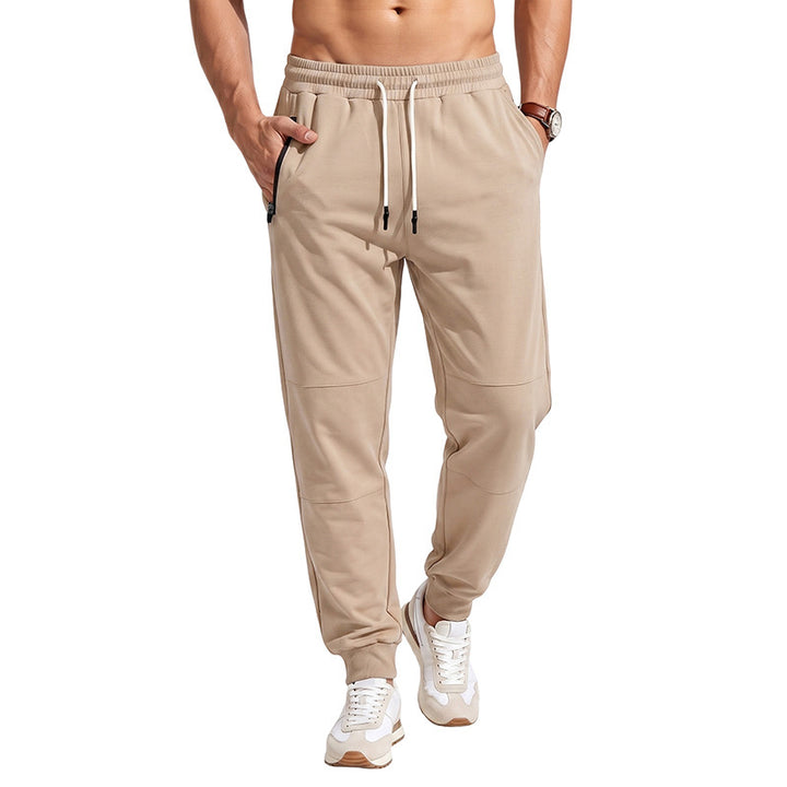 Herren Slim-Fit Jogginghose mit Kordelzug, Reißverschlusstaschen und Rippbündchen Echoarchiv