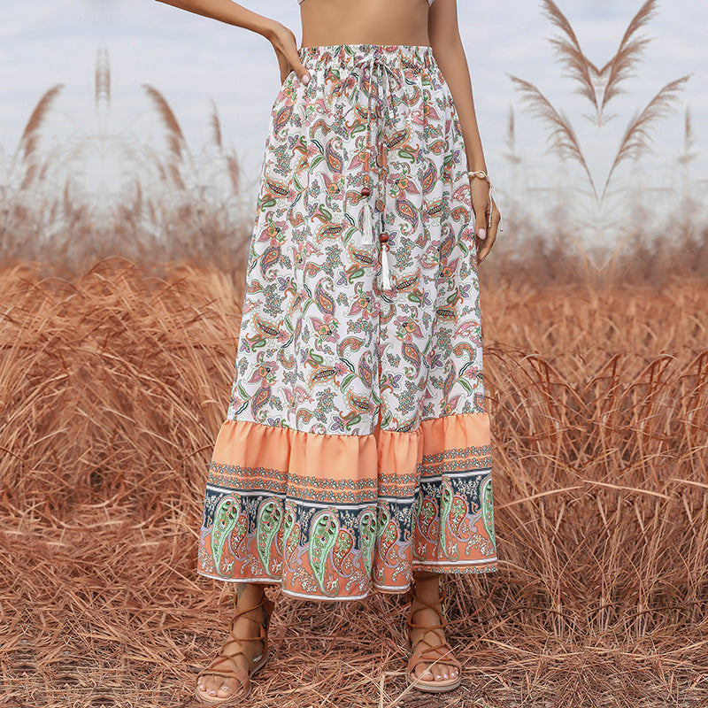 Damen Maxi-Rock mit buntem Paisleymuster Echo Archiv
