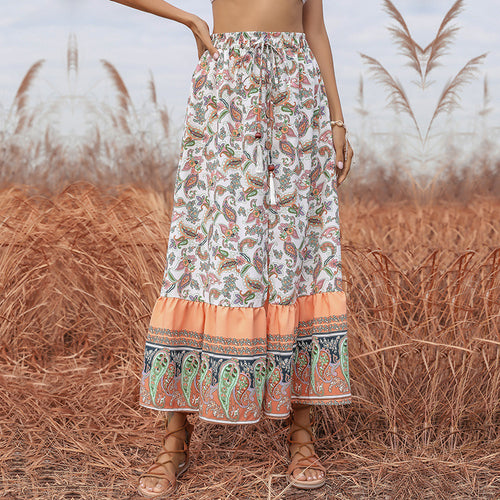 Damen Maxi-Rock mit buntem Paisleymuster Echo Archiv