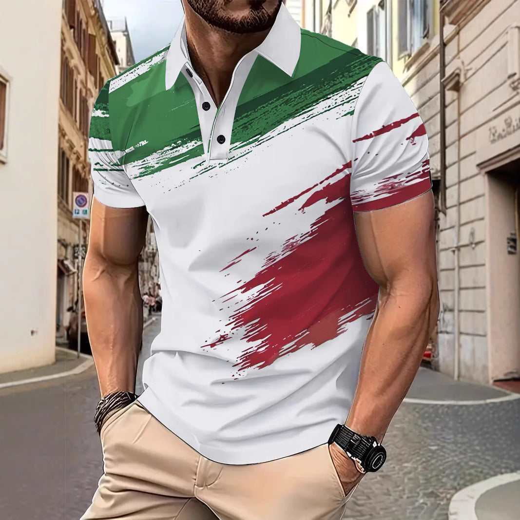 Herren Poloshirt mit einzigartigem Farbverlauf Echoarchiv
