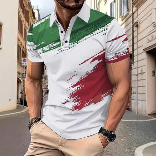 Herren Poloshirt mit einzigartigem Farbverlauf Echoarchiv