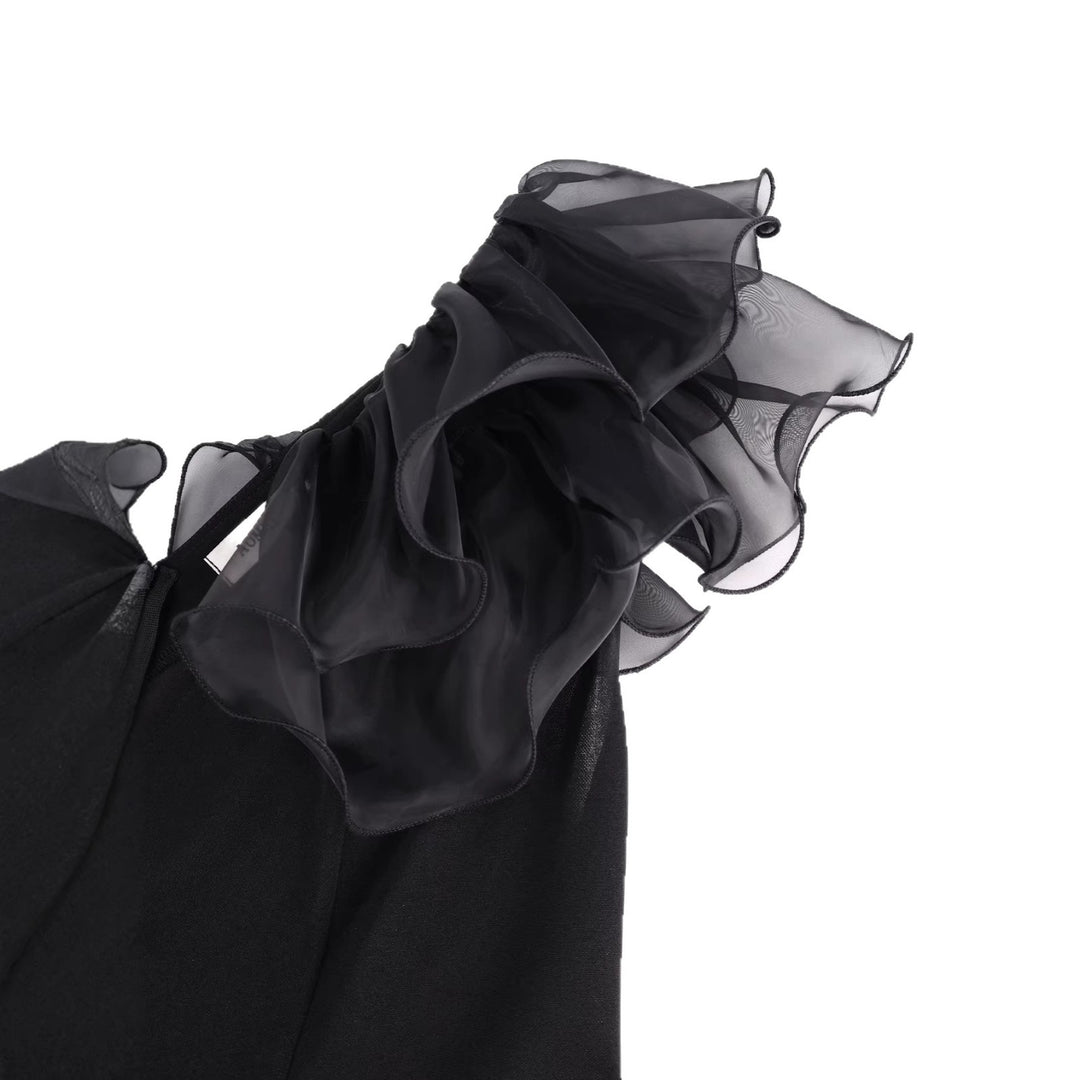 Damen figurbetontes Kleid mit Rüschendetails Echo Archiv