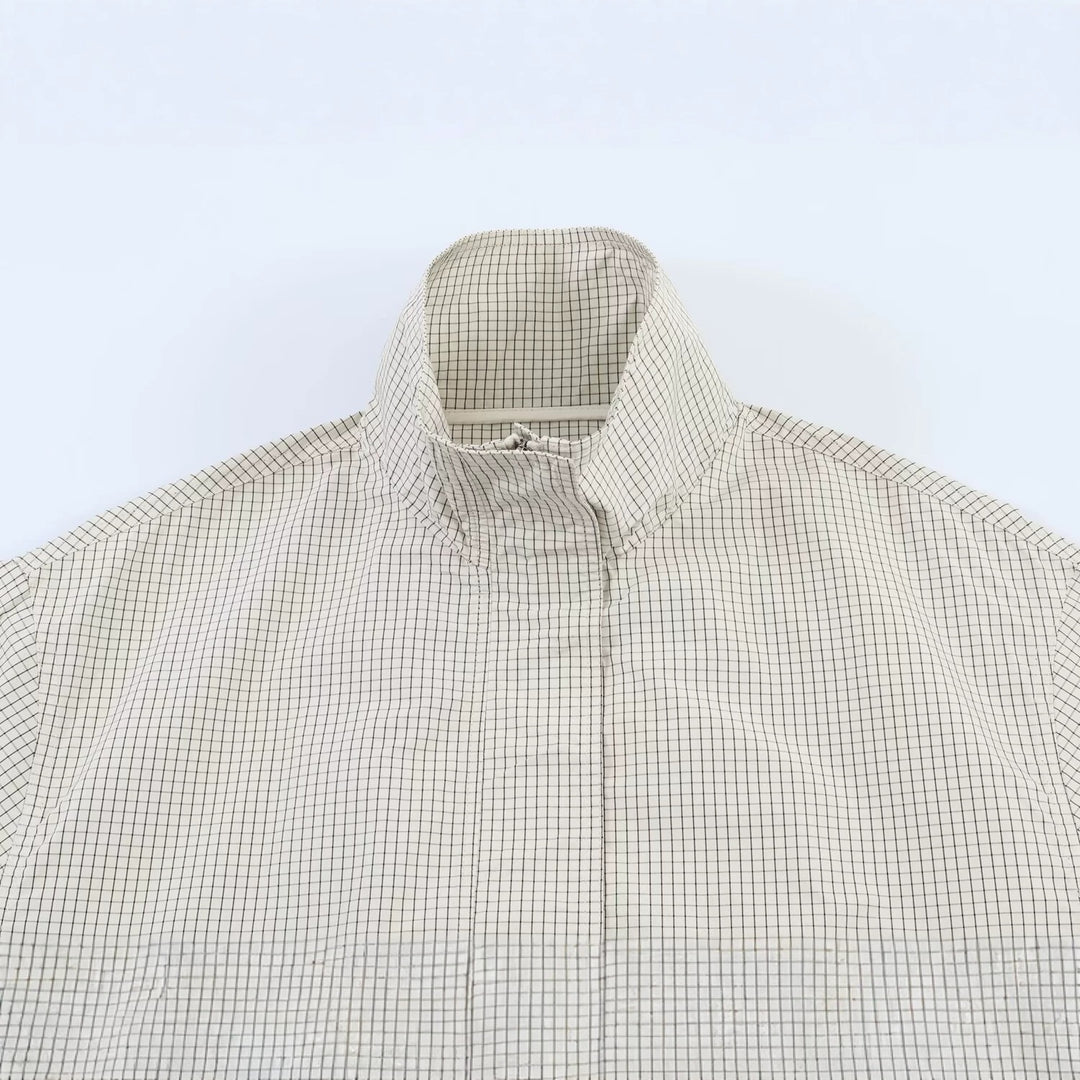 Damen Cropped Windjacke mit Stehkragen, Karo-Muster und Tunnelzug Echo Archiv