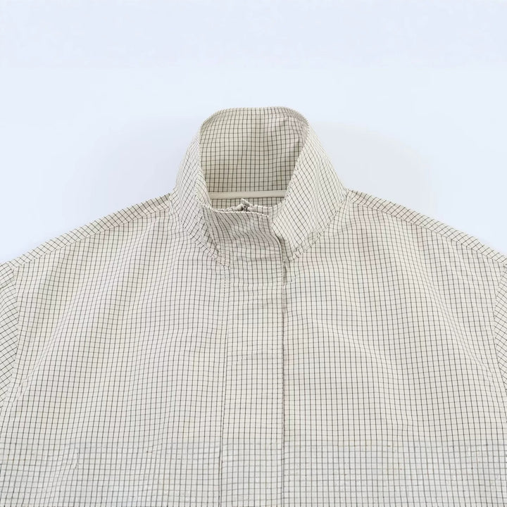 Damen Cropped Windjacke mit Stehkragen, Karo-Muster und Tunnelzug Echo Archiv