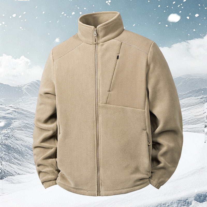 Herren Fleecejacke mit Stehkragen und verstärkten Schulterpaneelen Echo Archiv