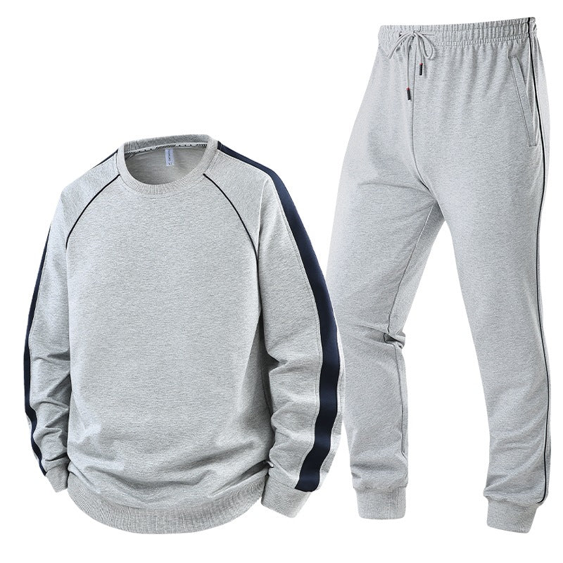 Herren Freizeit-Trainingsanzug-Set aus weichem Jersey mit Raglanärmeln & elastischem Kordelbund Echoarchiv