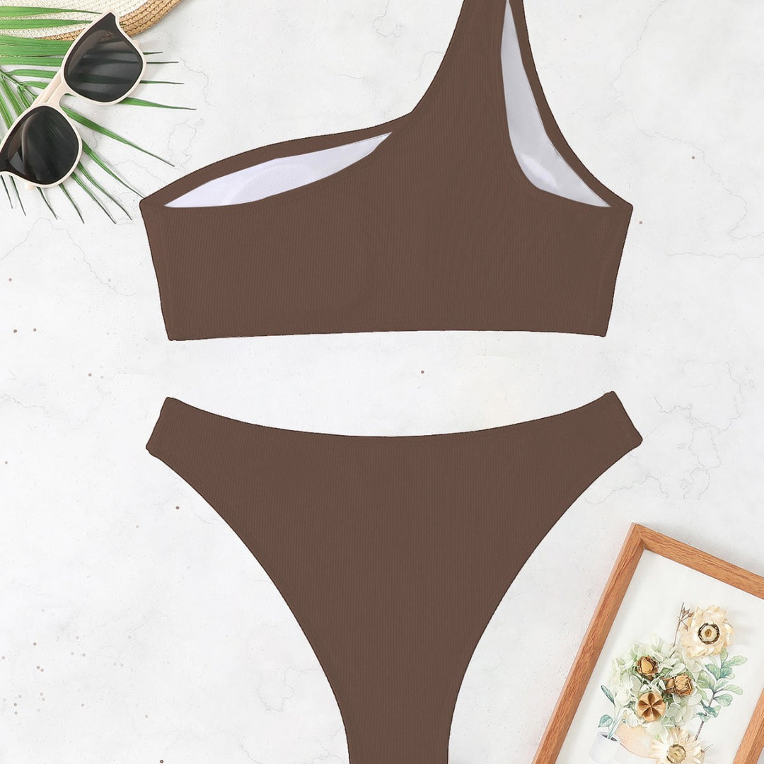 Damen Triangel-Bikini mit asymmetrischem Schnitt und raffiniertem Rippendesign Echo Archiv