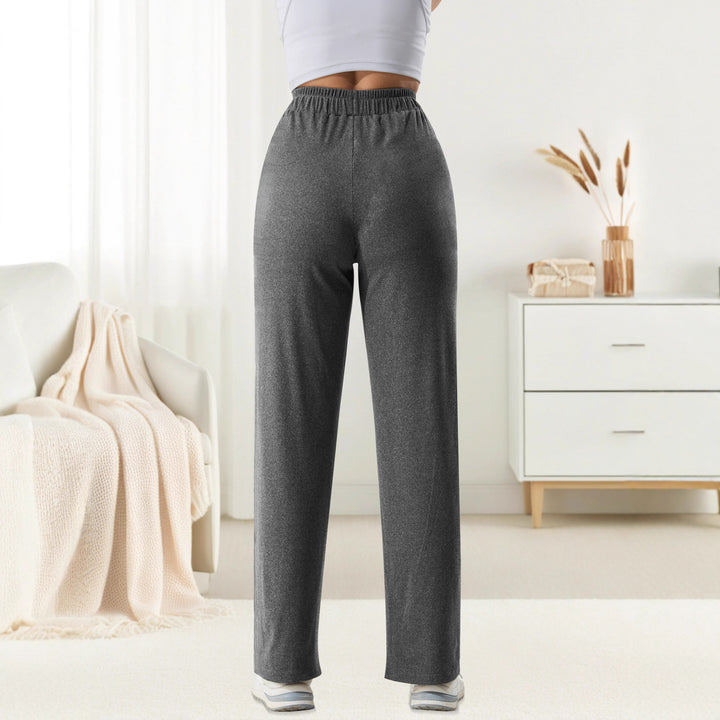Damen weite Jersey-Loungehose mit hohem Komfortbund und Seitentaschen echoarchiv-