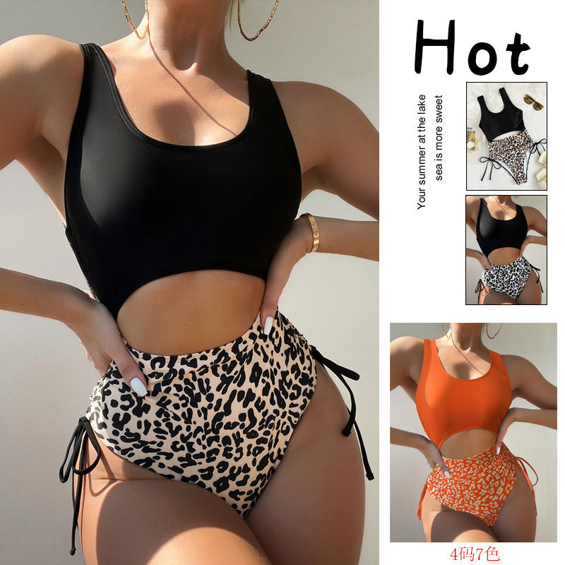 Damen Cut-Out Badeanzug mit modischem Leoprint Echo Archiv