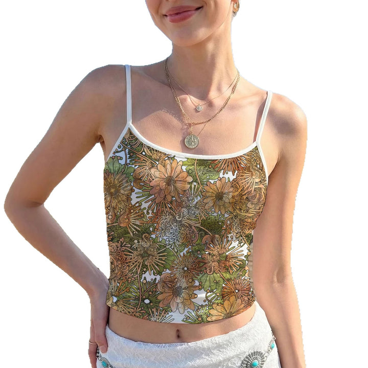 Damen Neckholder Top mit floralem Motiv und leichtem Stoff Echo Archiv