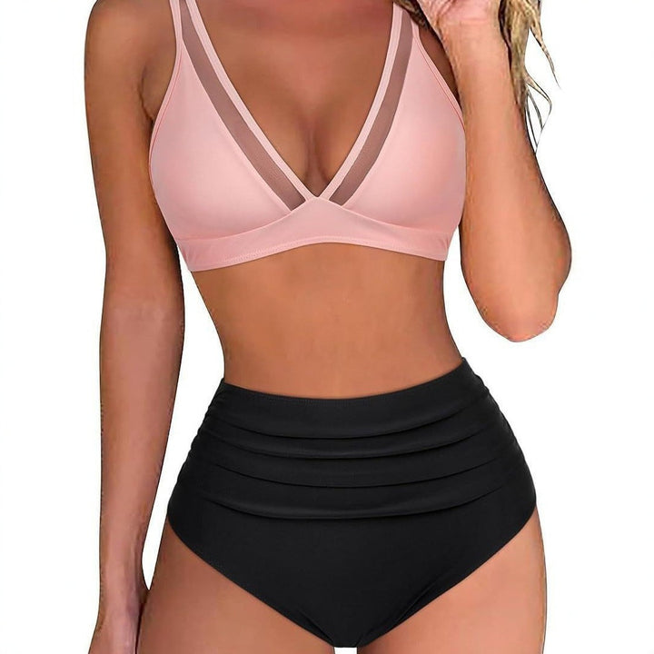 Damen Stylisches Bikiniset mit hohen Bündchen und raffinierten Schnürdetails Echo Archiv