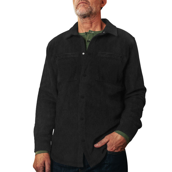 Herren leichte Baumwolljacke mit doppelten Brusttaschen Echoarchiv