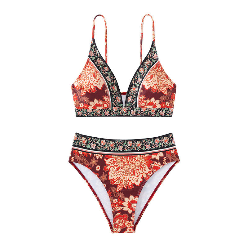 Damen Triangle-Bikini mit floralem Design und modischen Details Echo Archiv