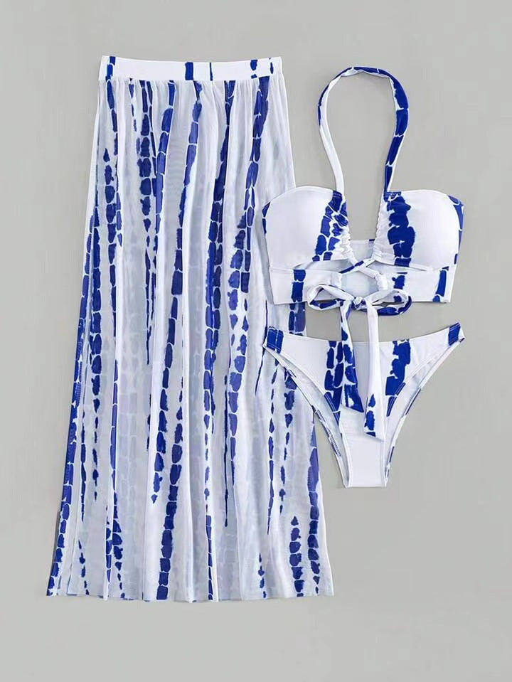 Damen Bikini-Set mit elegantem Maxirock und femininem Oberteil Echo Archiv