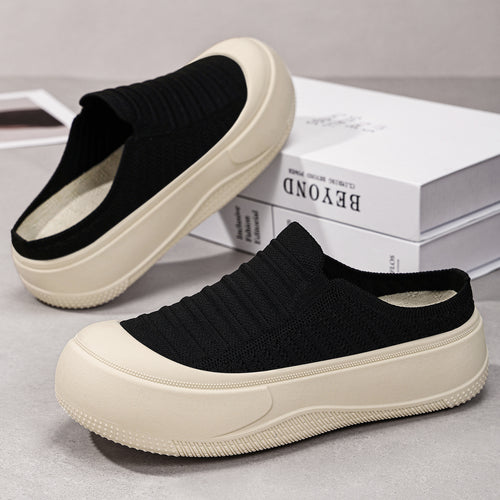 Damen nan gestrickter Slip-On Plateau-Sneaker mit nahtlosem Sockenschaft und robuster Profilsohle Echo Archiv