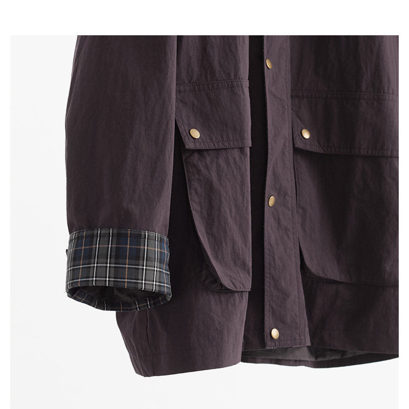 Damen Urbane Utility-Jacke mit hohem Kragen Echoarchiv