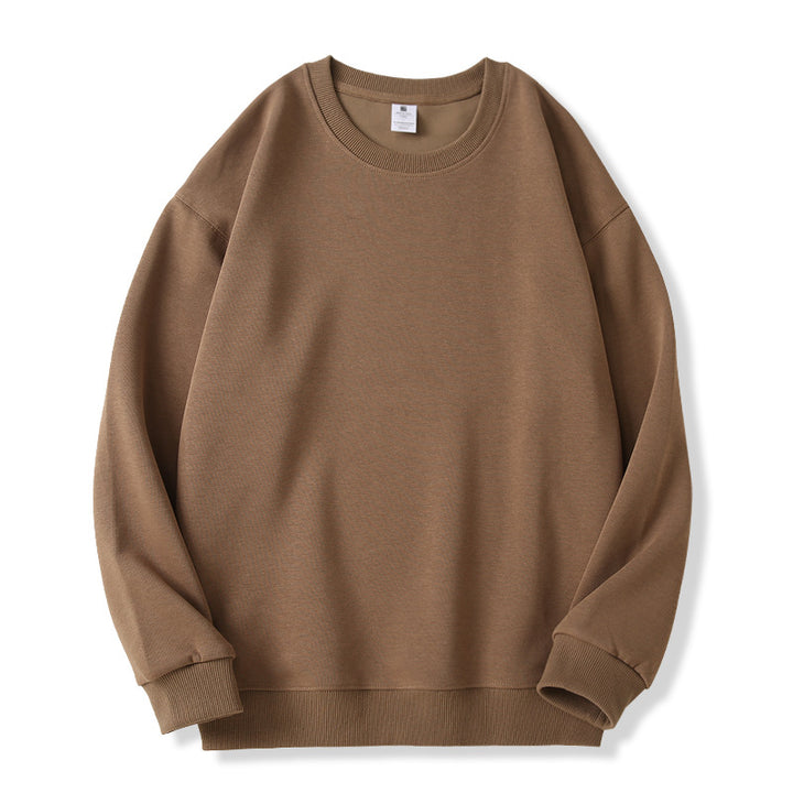 Unisex Oversize Rundhals-Sweatshirt aus Baumwollmischung mit gerippten Bündchen – Marzano