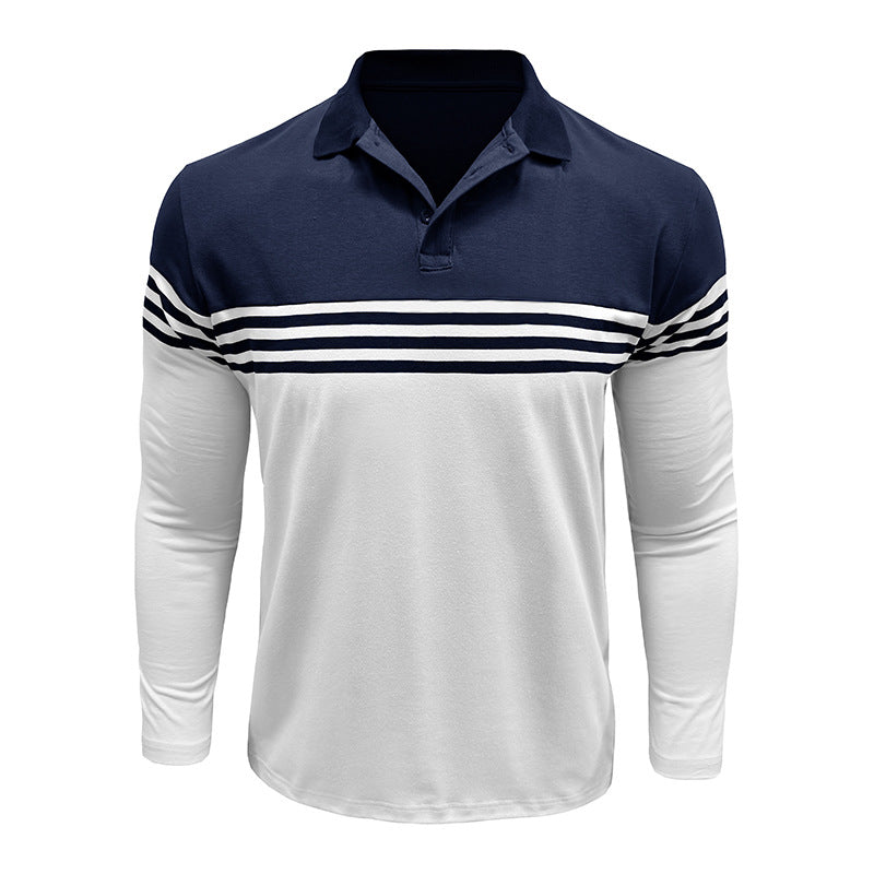 Herren Polo-Shirt mit modischem Streifenmuster Echoarchiv