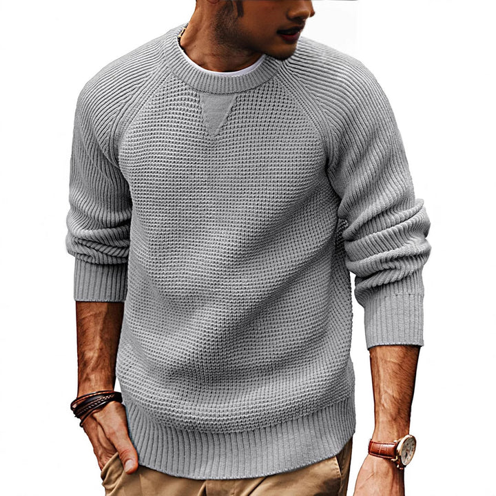 Herren moderner Strickpullover mit Raglanärmeln Echoarchiv
