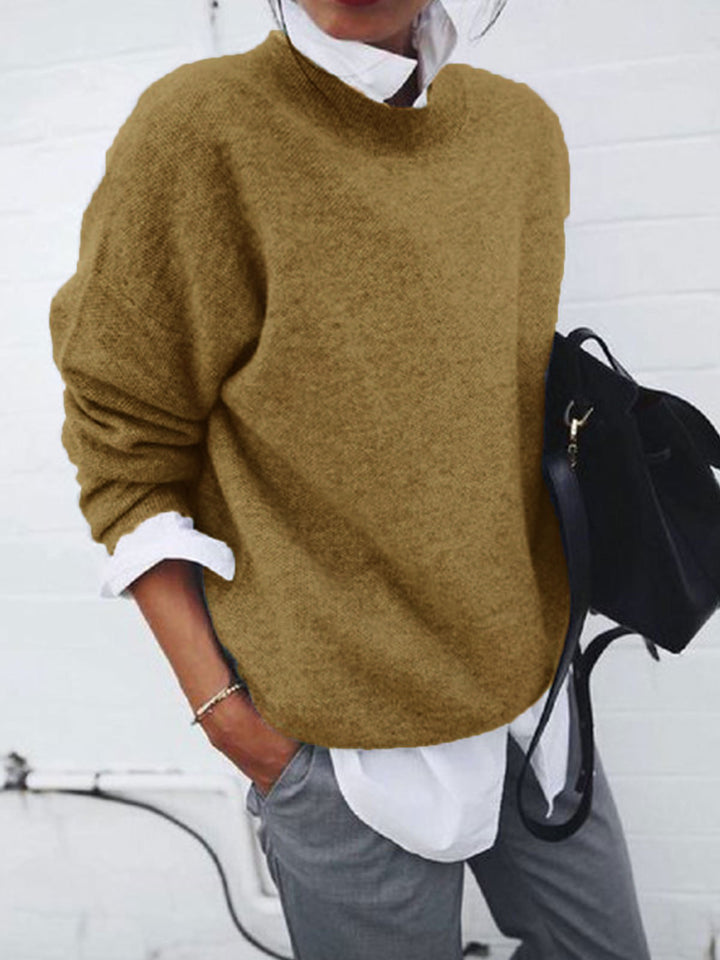 Damen Oversize Kuscheliger Strickpullover mit Lockere Passform, Fallenden Schultern und Mohair-Look Echoarchiv