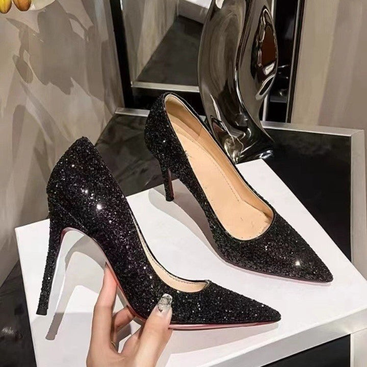 Damen Plateau-Pumps mit spitz zulaufender Kappe und hohem Stiletto-Absatz Echo Archiv