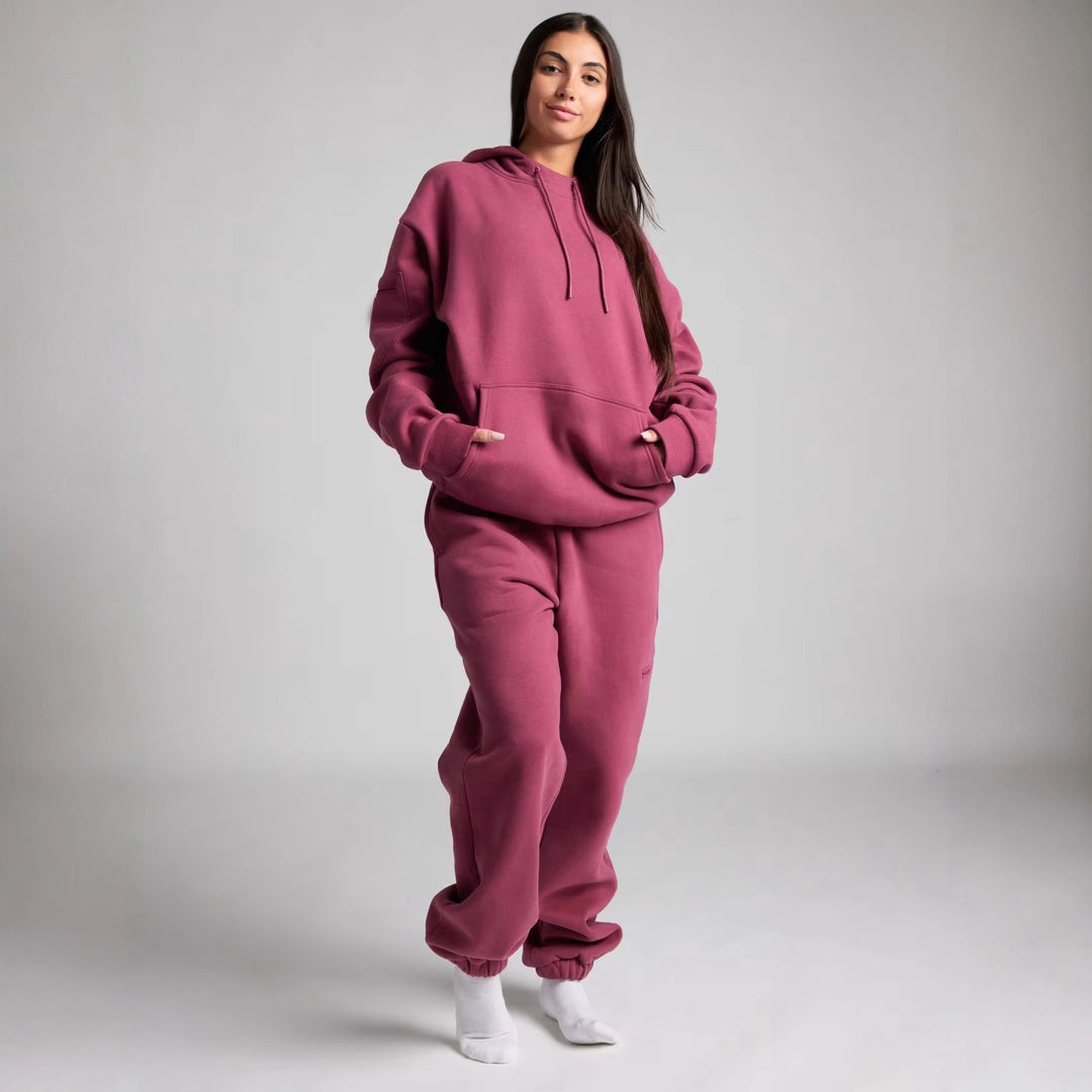 Damen nan Kapuzensweatshirt mit integrierter Schlafblende und weichem Fleece-Innenfutter Echo Archiv