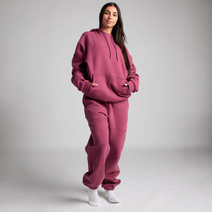 Damen nan Kapuzensweatshirt mit integrierter Schlafblende und weichem Fleece-Innenfutter Echo Archiv