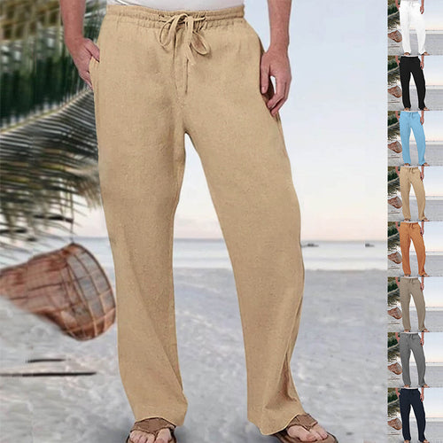 Herren nan weiche Loungehose aus Baumwolljersey mit elastischem Tunnelzugbund und seitlichen Eingrifftaschen Echo Archiv