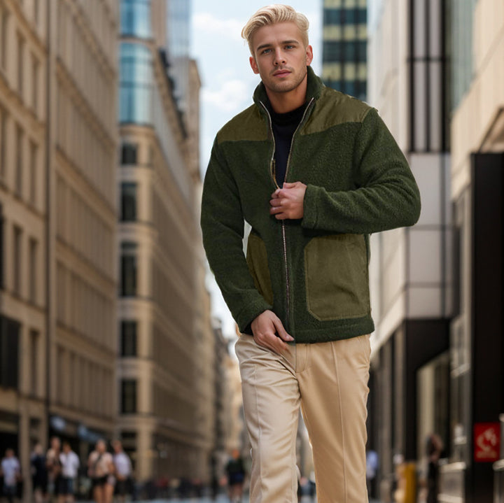 Herren Fleecejacke mit hochwertigem Innenfutter und praktischen Reißverschlusstaschen Echoarchiv