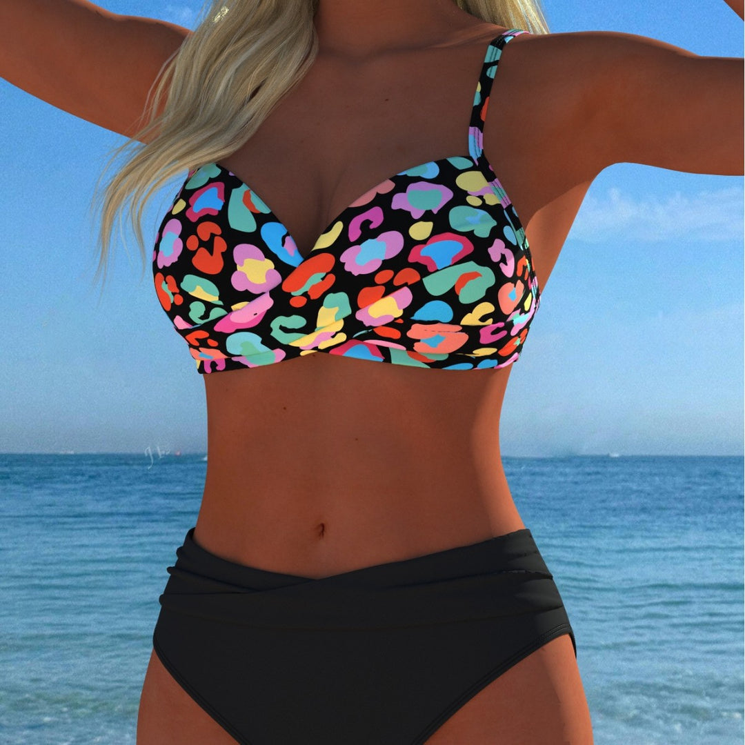 Damen Bikini-Set mit formendem Bustier und hoher Taille Echo Archiv
