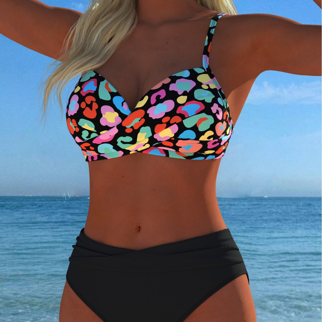 Damen Bikini-Set mit formendem Bustier und hoher Taille – Maréssa