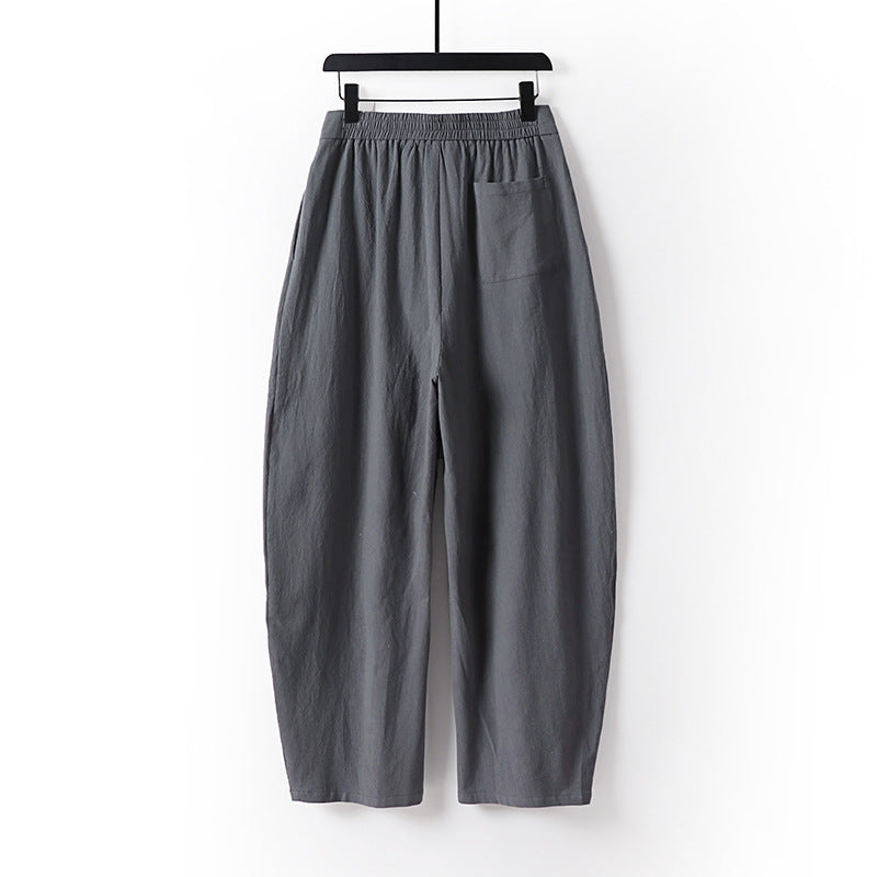 Damen Hochgeschnittene Culotte-Hose mit Bundfalten und elastischem Taillenbund Echoarchiv