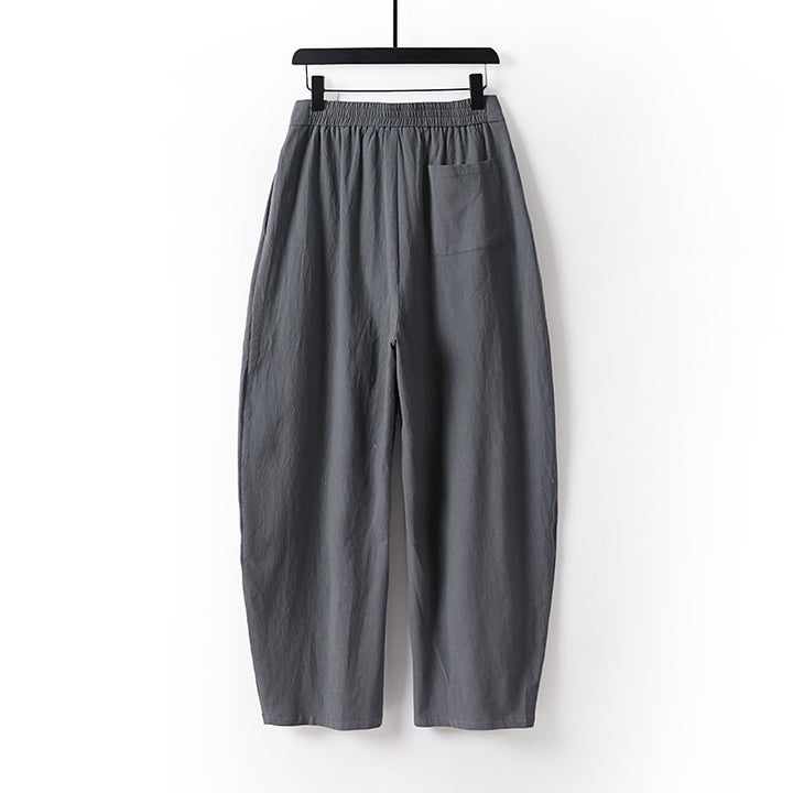 Damen Hochgeschnittene Culotte-Hose mit Bundfalten und elastischem Taillenbund Echoarchiv