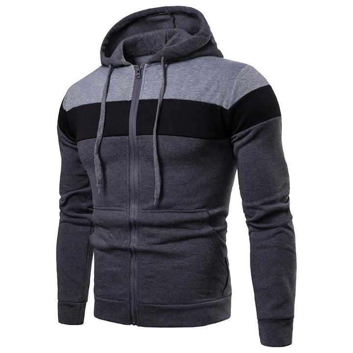 Herren modische Kapuzenjacke mit Farbblockdesign Echoarchiv
