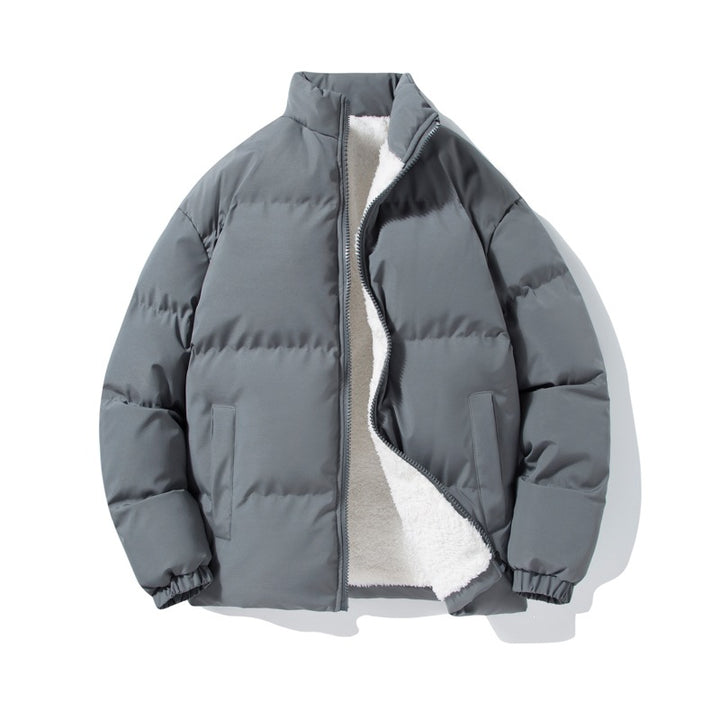 Herren Wattierte Oversize-Steppjacke mit Teddyfutter und hohem Stehkragen Echoarchiv