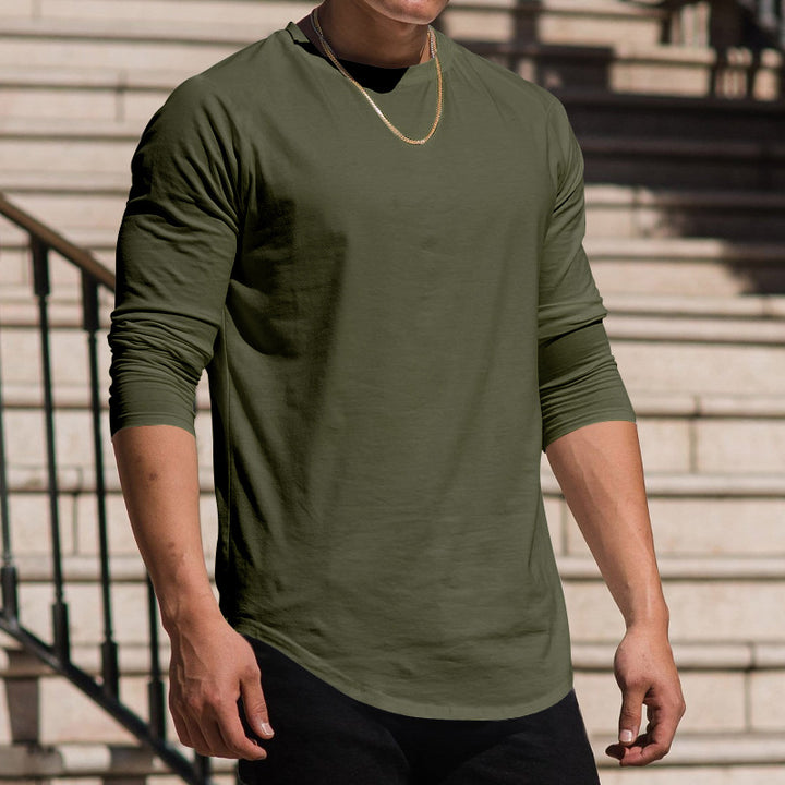 Herren langärmliges lässiges T-Shirt Echoarchiv