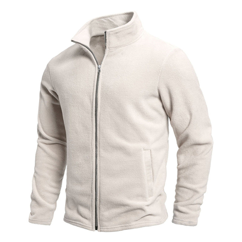 Herren Fleecejacke mit hohem Kragen und Reißverschluss Echoarchiv
