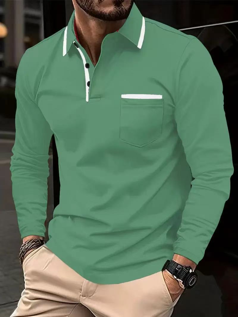 Herren Poloshirt mit modernem Kragen und Brusttasche Echoarchiv