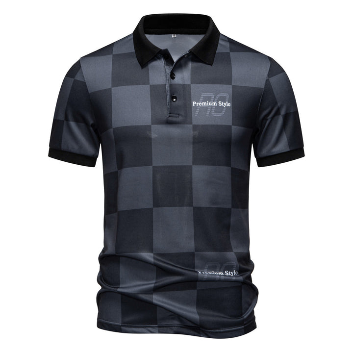 Herren Polo-Shirt mit kariertem Muster und modernem Kragen Echoarchiv