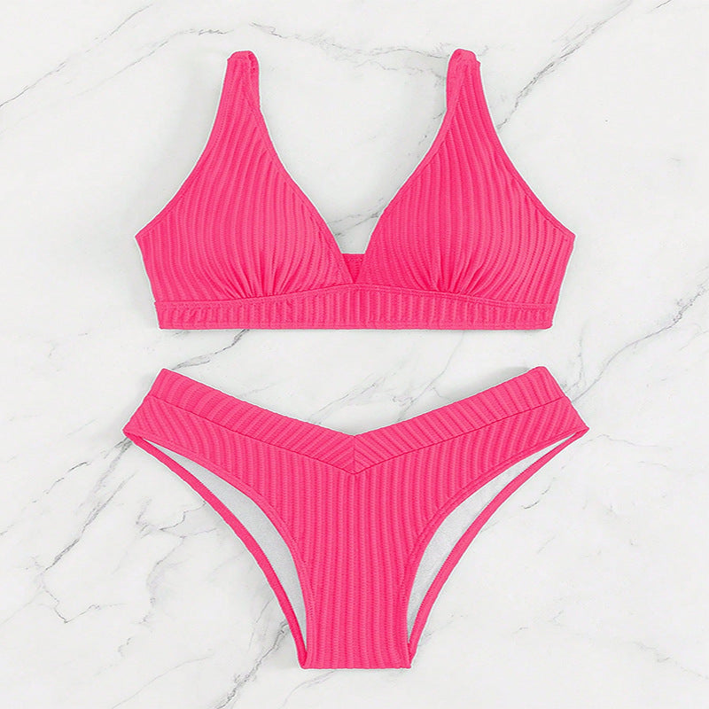 Damen Bikiniset mit hohem Bund und raffiniertem Rippdesign Echo Archiv