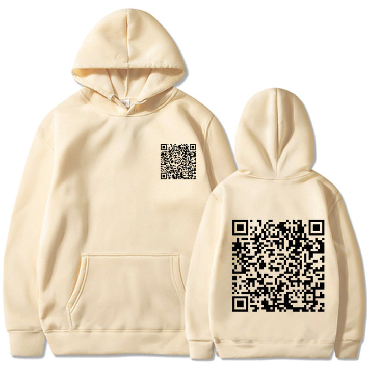 Damen Sportlicher Kapuzenpullover mit QR-Code Echoarchiv