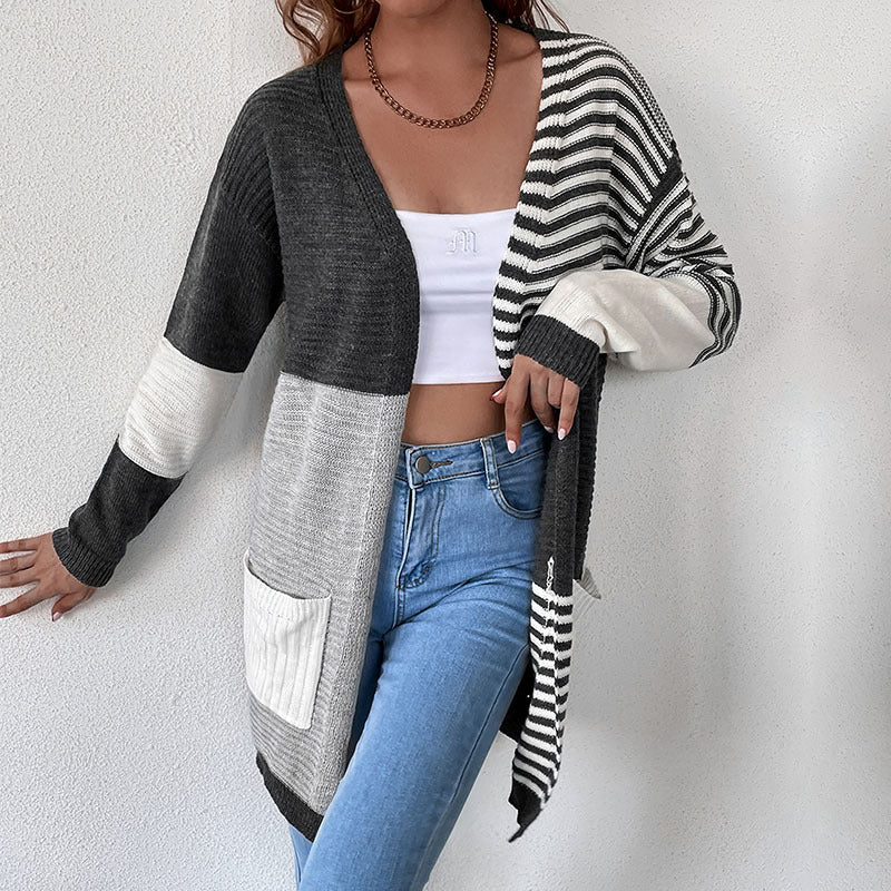 Damen Modischer Strickcardigan mit geometrischem Muster Echo Archiv