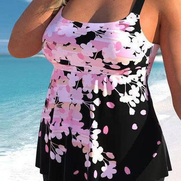 Damen Bade-Set mit floralem Oberteil und Shorts Echo Archiv