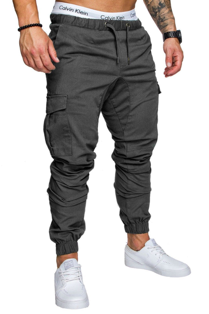 Herren nan taillierter Cargo-Jogger mit elastischem Bund, Kordelzug und aufgesetzten Taschen Echo Archiv