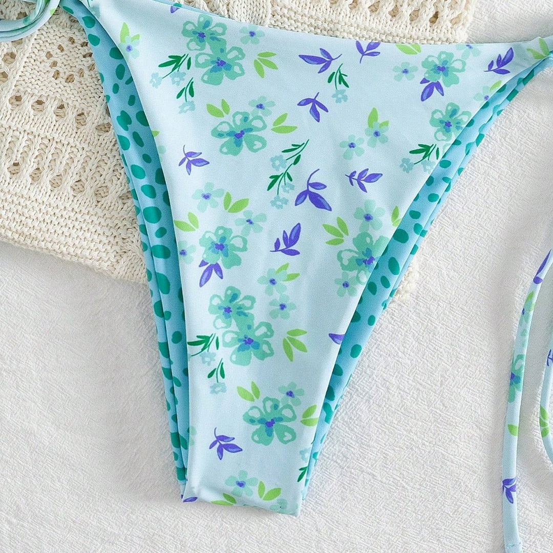 Damen Triangel-Bikini-Set mit hübschen Blumenmustern Echo Archiv
