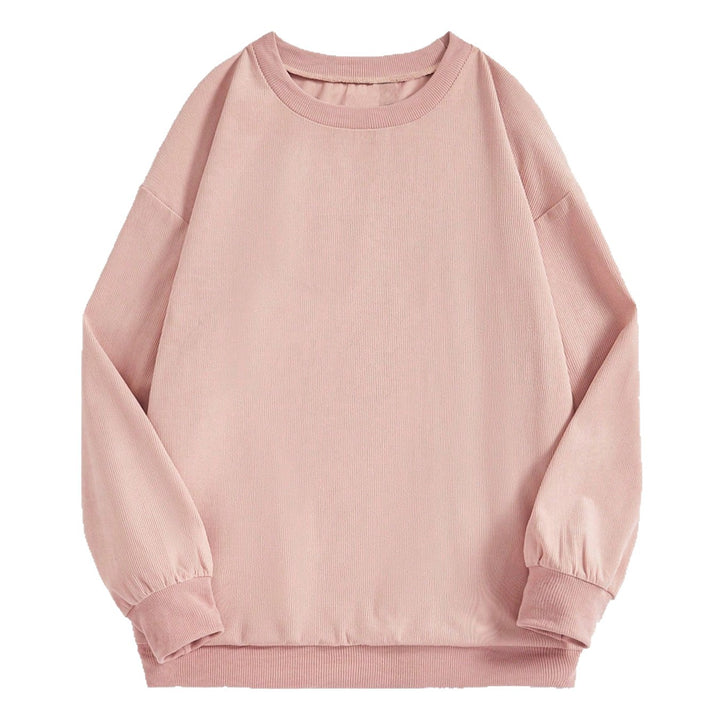 Damen weit geschnittenes Sweatshirt mit geripptem Material und Ballonärmeln – Avérine