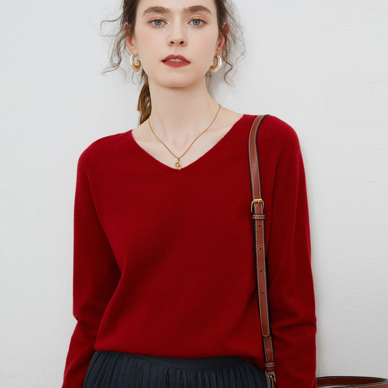 Damen Kuscheliger V‑Ausschnitt Feinstrickpullover aus Mohair‑Mix mit flauschiger Oberfläche Echoarchiv